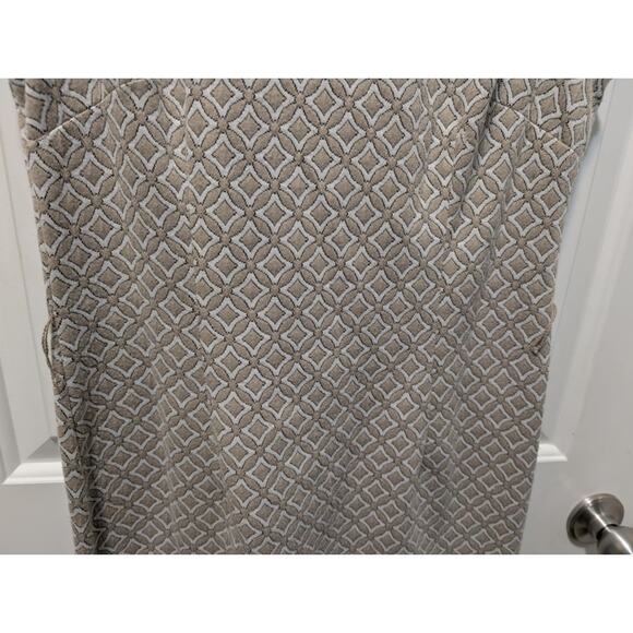 Sharagano Sleeveless Texture Blend Crew Neck Knee Length Dress Sz. 4 White Beige - Picture 4 of 8